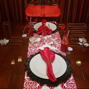 VALENTINE’S Day Place Setting for 2 #3 Wedding Anniversary, Mother’s Day.